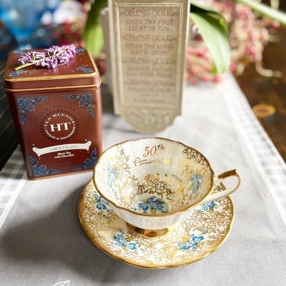 Vintage Accents Vintage Elizabethan Golden Bone China Tea Cup Set Poshmark